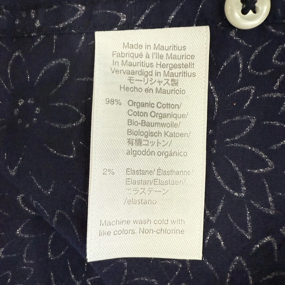 J. Crew Navy and White‎ Floral Men's Shirt
